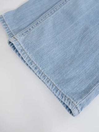 Piming part denim pants