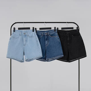 Piming part denim pants