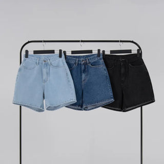 Piming part denim pants