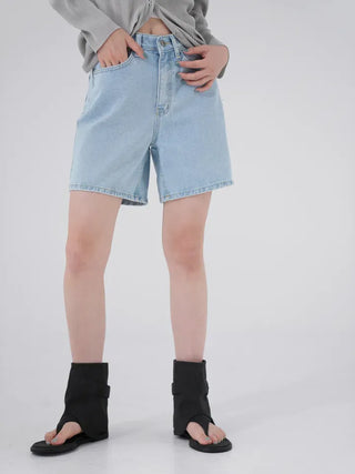 Piming part denim pants