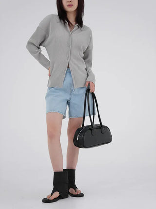 Piming part denim pants
