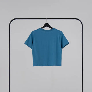 New England Round Neck Plain Basic Summer Short Sleeve Tee