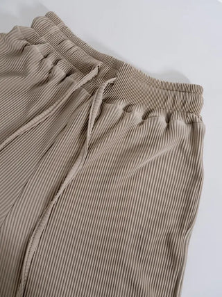 Gaining Slit Pleated Pants