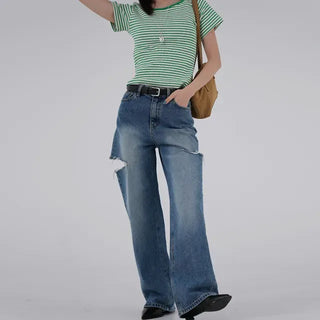 Monin Cut Denim Pants