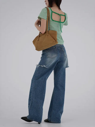 Monin Cut Denim Pants