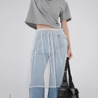 Sling lace wrap skirt