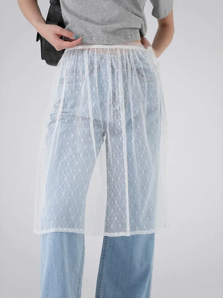 Sling lace wrap skirt