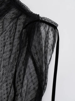 Sling lace wrap skirt