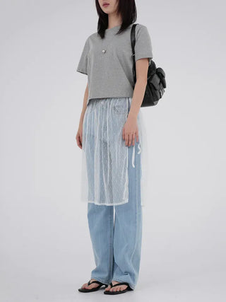 Sling lace wrap skirt