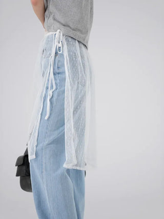 Sling lace wrap skirt