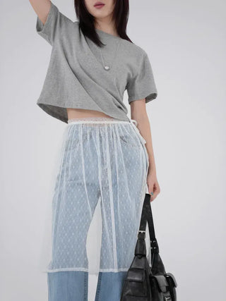 Sling lace wrap skirt