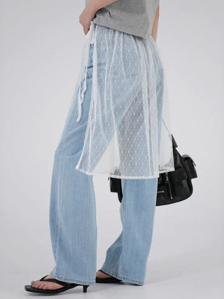 Sling lace wrap skirt