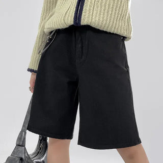 Coron Black Half Cotton Pants