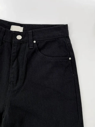 Coron Black Half Cotton Pants