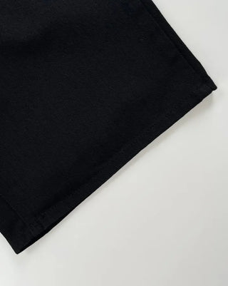 Coron Black Half Cotton Pants