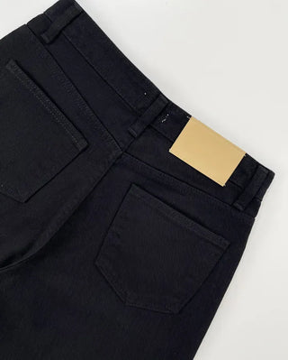 Coron Black Half Cotton Pants