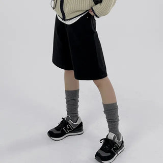 Coron Black Half Cotton Pants