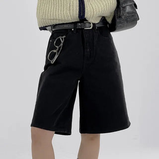 Coron Black Half Cotton Pants