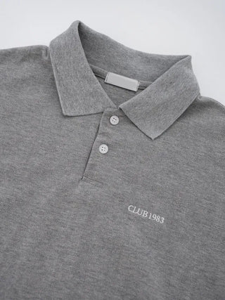 Embroidered collared short-sleeve tee