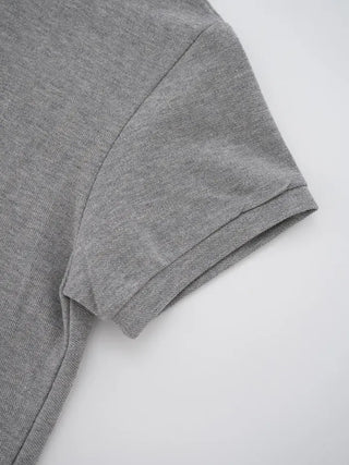 Embroidered collared short-sleeve tee
