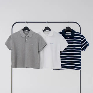 Embroidered collared short-sleeve tee