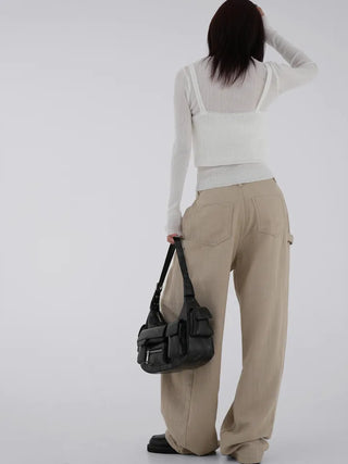 Kand side strap long pants