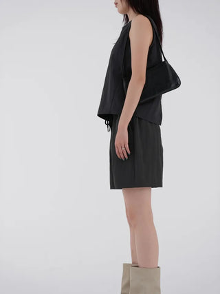 Chiring elastic banding rustling shorts