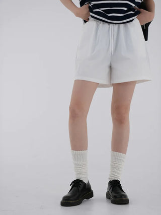 Chiring elastic banding rustling shorts