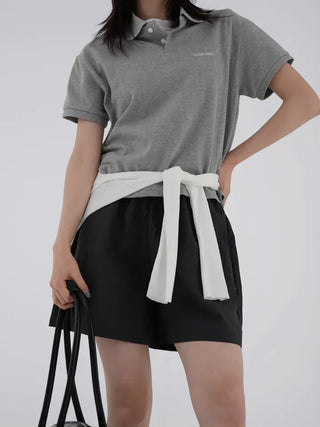 Chiring elastic banding rustling shorts