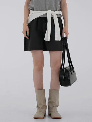 Chiring elastic banding rustling shorts