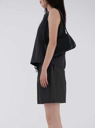 Chiring rustling back slit sleeveless
