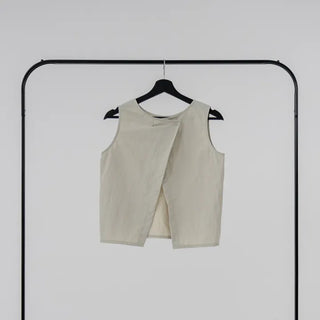 Chiring rustling back slit sleeveless