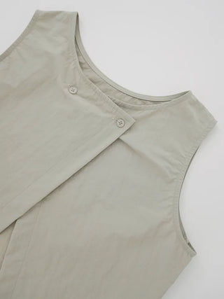 Chiring rustling back slit sleeveless