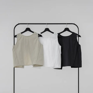 Chiring rustling back slit sleeveless