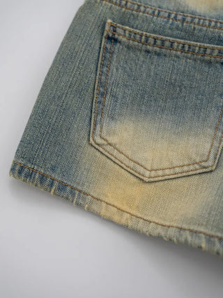 Aura Low-Rise Denim Shorts