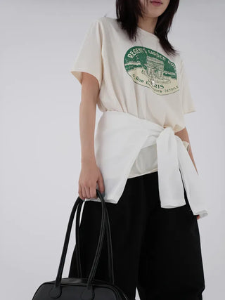 Garnet Round Neck Printed Short Sleeve Tee