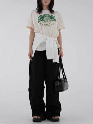 Garnet Round Neck Printed Short Sleeve Tee