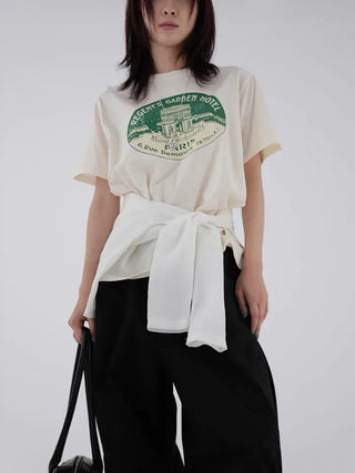 Garnet Round Neck Printed Short Sleeve Tee
