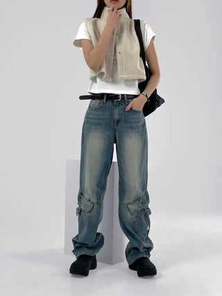 Pain Fleece Crop Vest
