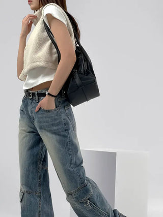 Pain Fleece Crop Vest