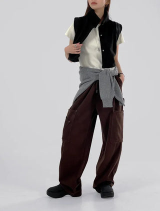 Pain Fleece Crop Vest
