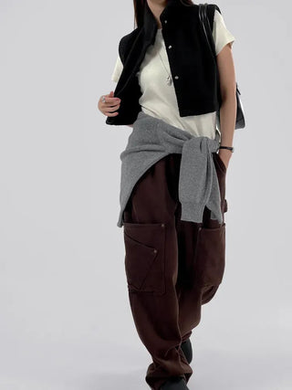 Pain Fleece Crop Vest