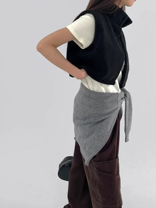 Pain Fleece Crop Vest