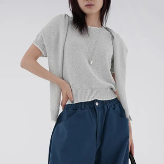 Banu Color Block Short Sleeve Knit