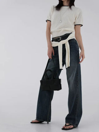 Banu Color Block Short Sleeve Knit