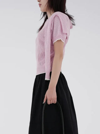 Banu Color Block Short Sleeve Knit