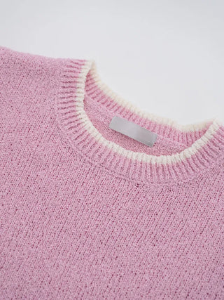 Banu Color Block Short Sleeve Knit