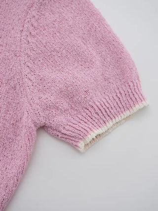 Banu Color Block Short Sleeve Knit