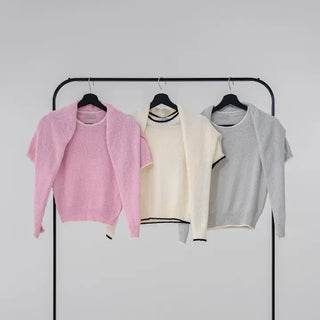 Banu Color Block Short Sleeve Knit