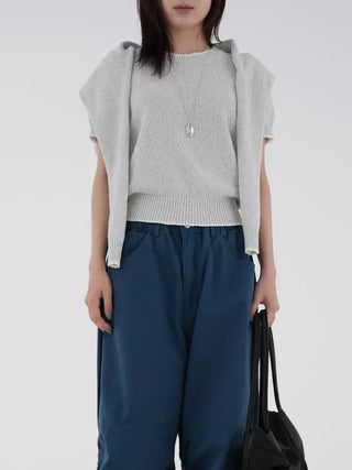 Banu Color Block Short Sleeve Knit